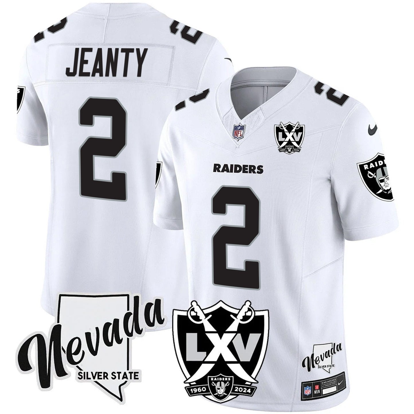 Raiders 2025 Vapor Limited Jersey - 65th Anniversary - All Stitched