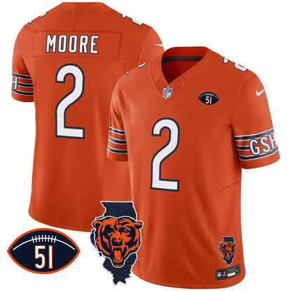 Bears Illinois Patch Vapor Jersey - All Stitched