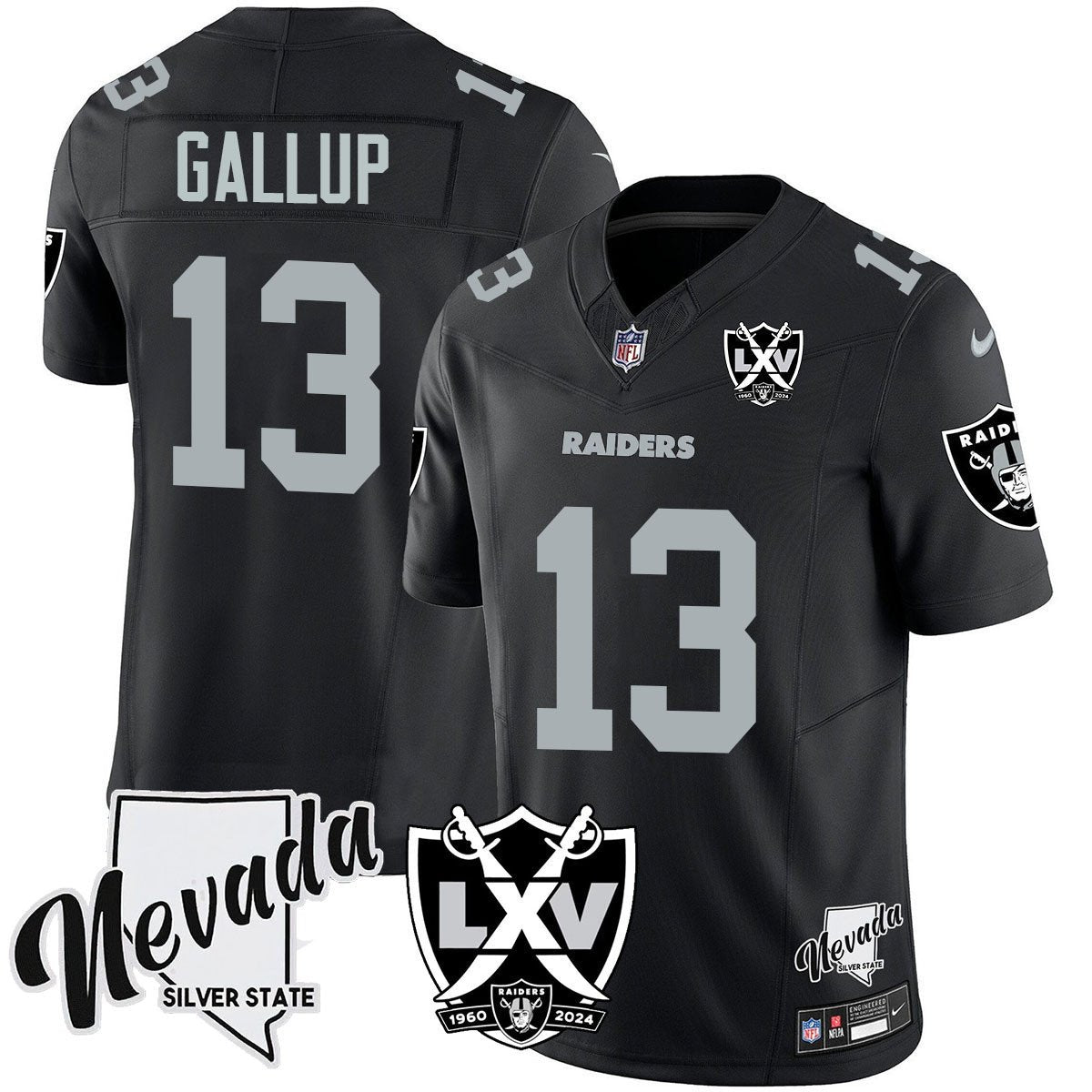 Raiders 2025 Vapor Limited Jersey - 65th Anniversary - All Stitched