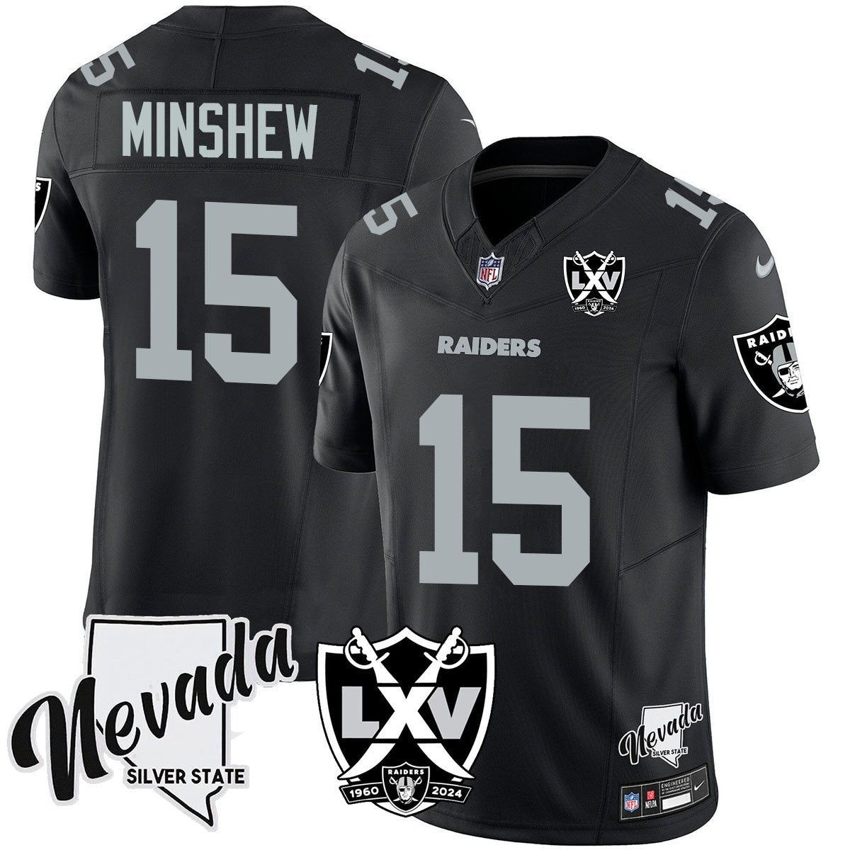 Raiders 2025 Vapor Limited Jersey - 65th Anniversary - All Stitched