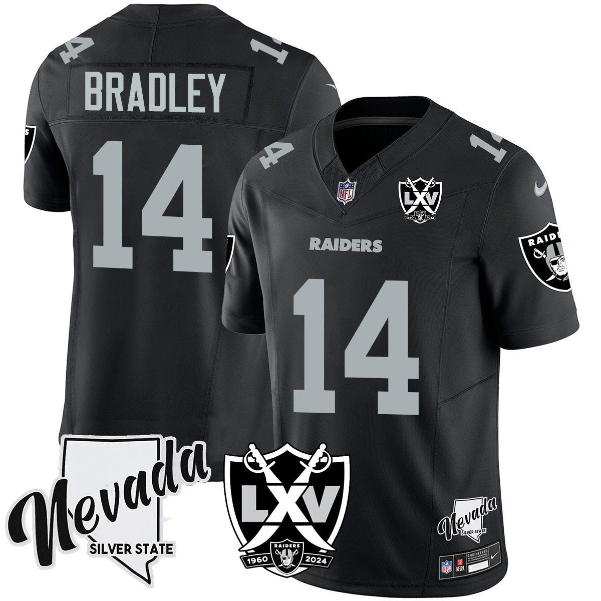Raiders 2025 Vapor Limited Jersey - 65th Anniversary - All Stitched