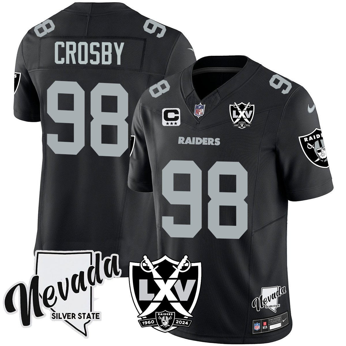 Raiders 2025 Vapor Limited Jersey - 65th Anniversary - All Stitched
