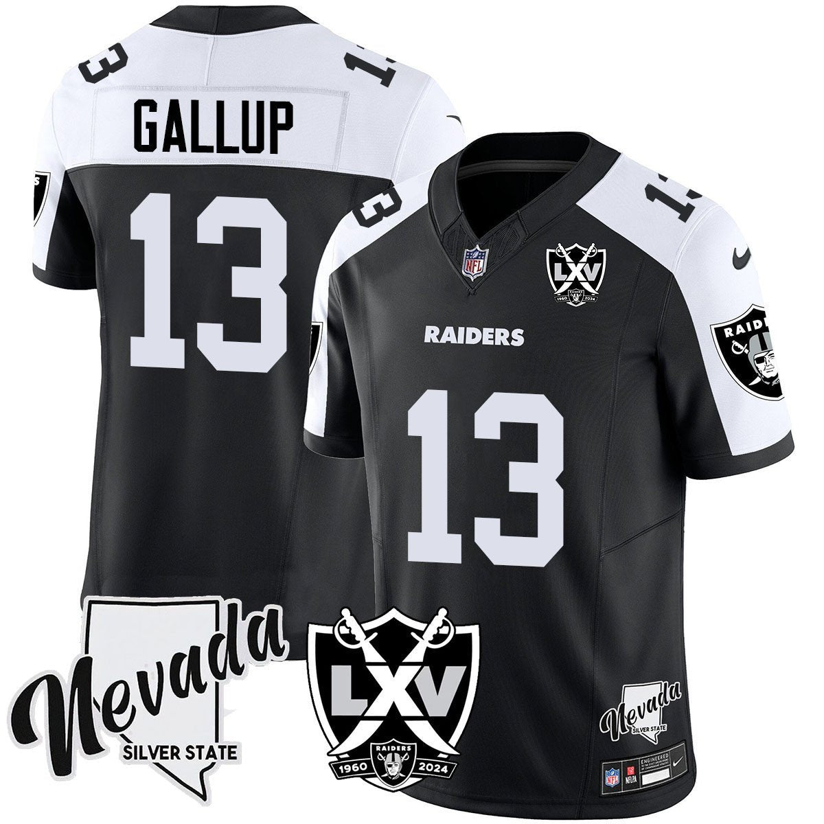 Raiders 2025 Vapor Limited Jersey - 65th Anniversary - All Stitched