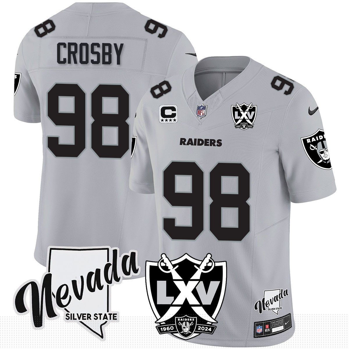 Raiders 2025 Vapor Limited Jersey - 65th Anniversary - All Stitched