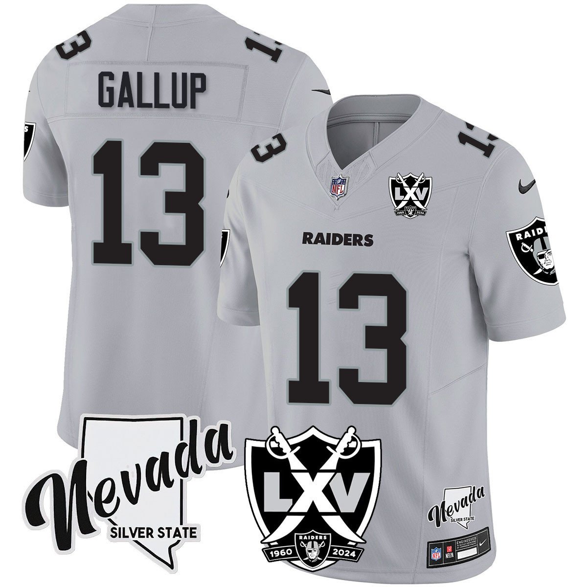 Raiders 2025 Vapor Limited Jersey - 65th Anniversary - All Stitched