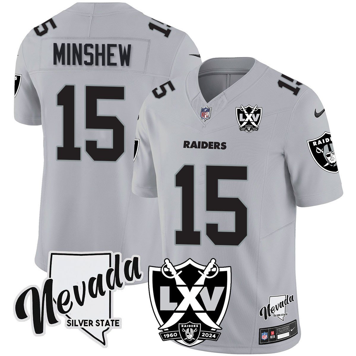 Raiders 2025 Vapor Limited Jersey - 65th Anniversary - All Stitched